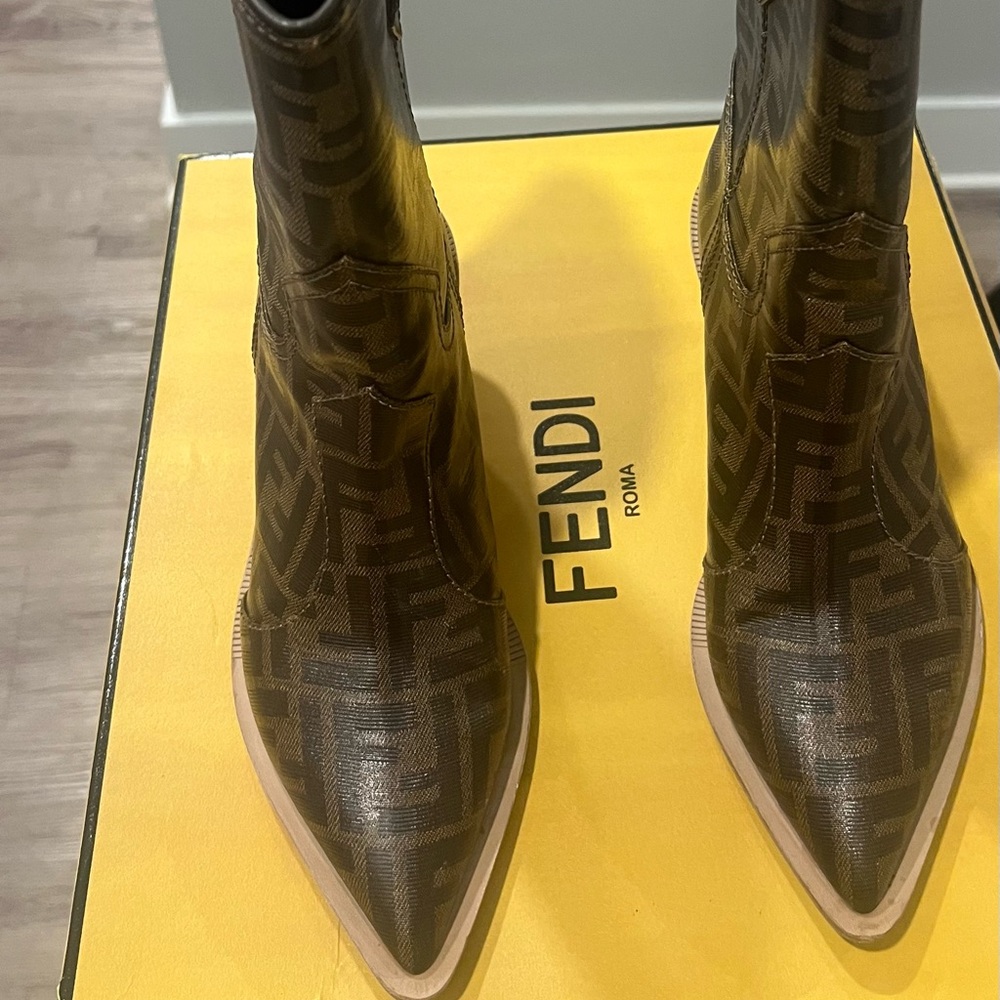 Fendi ankle cowgirl boots